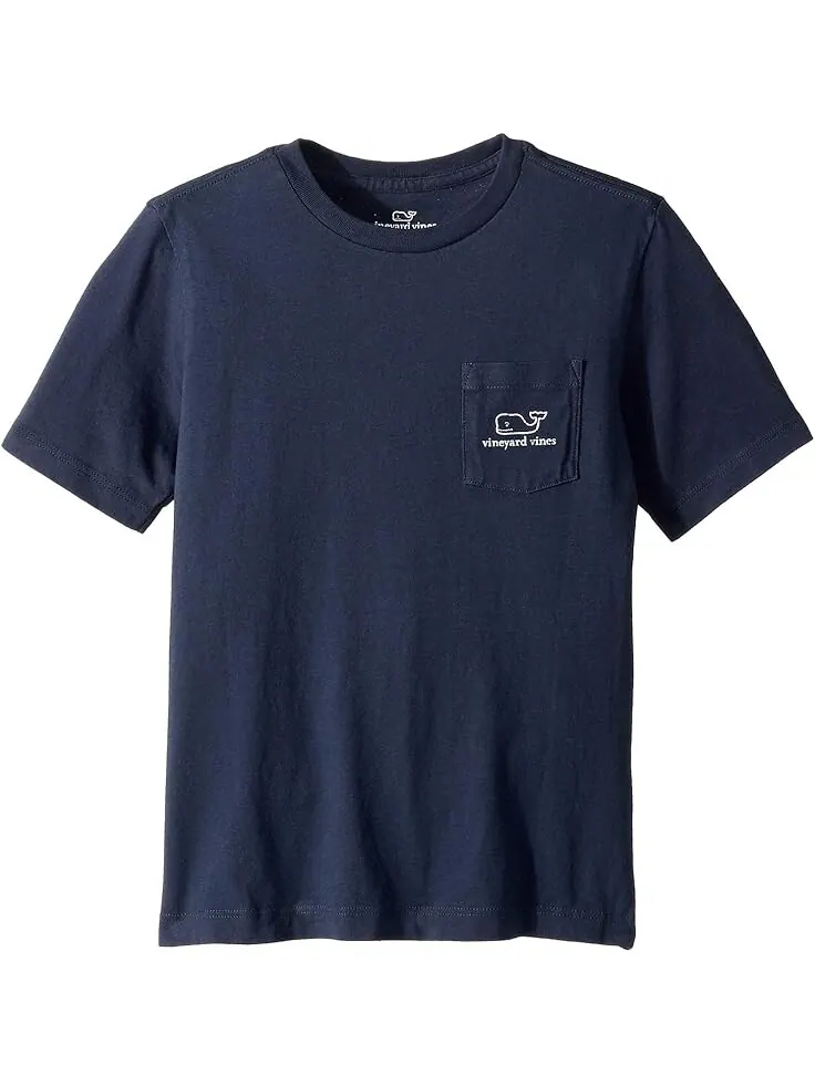Толстовка Vineyard Vines Kids Short Sleeve Vintage Whale Pocket T-Shirt — изображение 1 из 2, синий