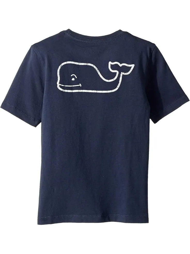 Толстовка Vineyard Vines Kids Short Sleeve Vintage Whale Pocket T-Shirt — изображение 2 из 2, синий