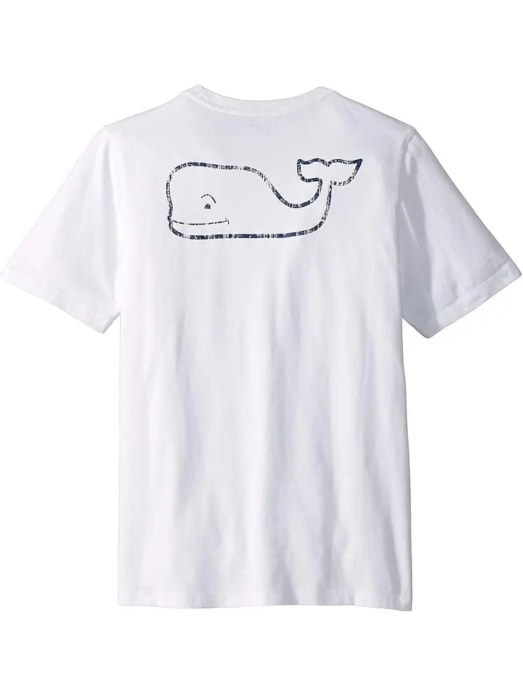 Толстовка Vineyard Vines Kids Short Sleeve Vintage Whale Pocket T-Shirt — изображение 2 из 2, белый