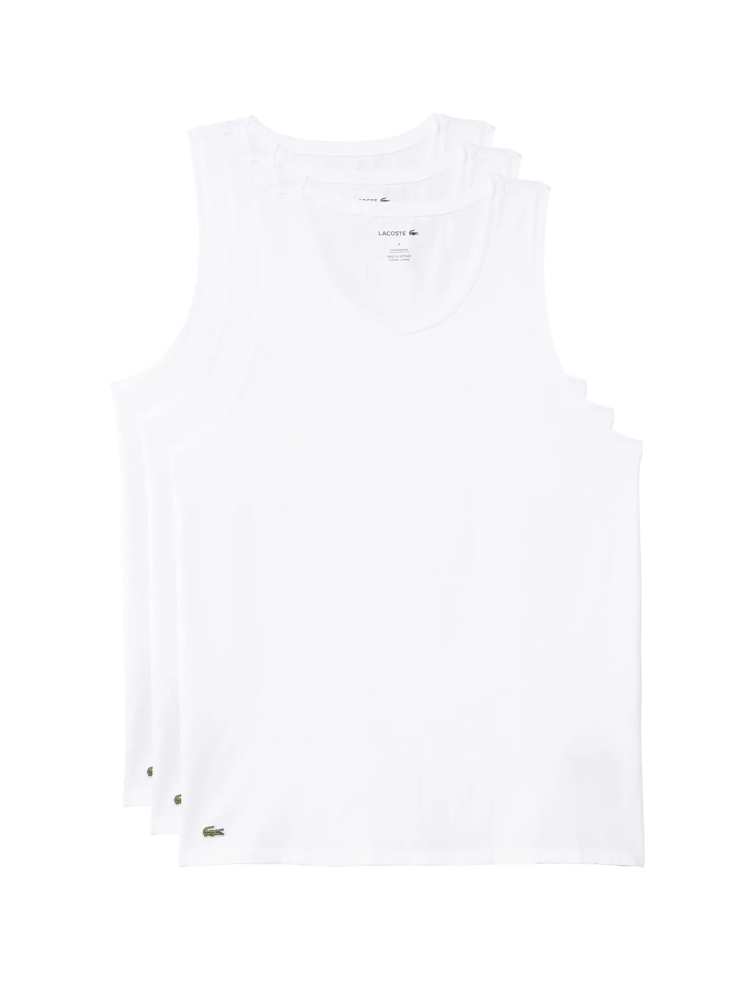 Кроп-топы Lacoste, комплект из трех — изображение 1 из 1, белый