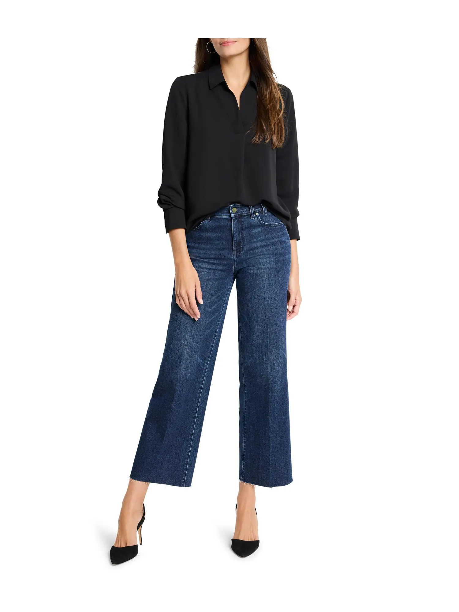 Рубашка NIC+ZOE Easy Popover Shirt — изображение 3 из 3, черный