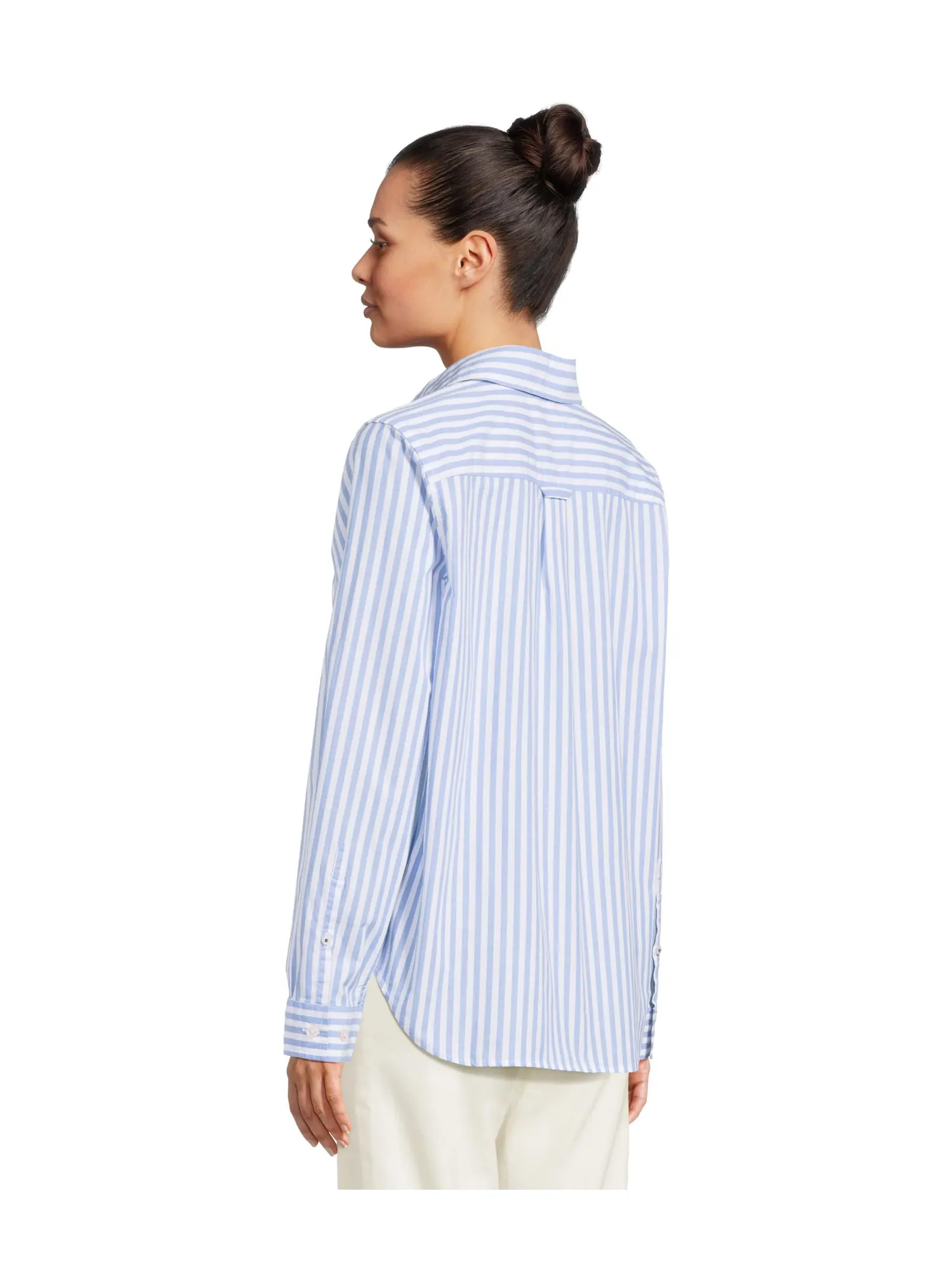 Рубашка L.L.Bean Essential Cotton Poplin Shirt Long-Sleeve — изображение 3 из 5, синий