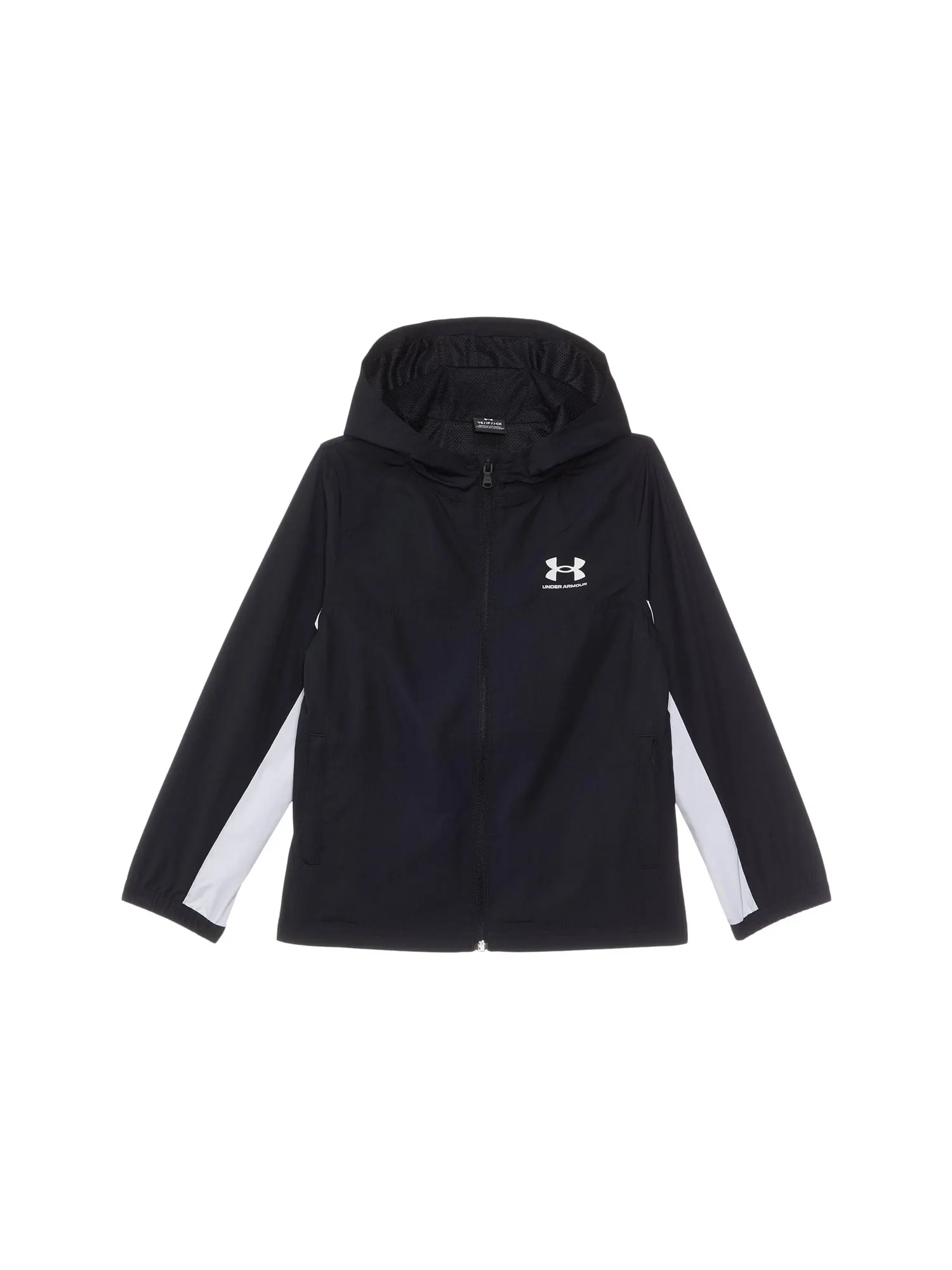 Куртка Under Armour Kids Rival Woven Jacket — изображение 1 из 1, черный/белый/белый