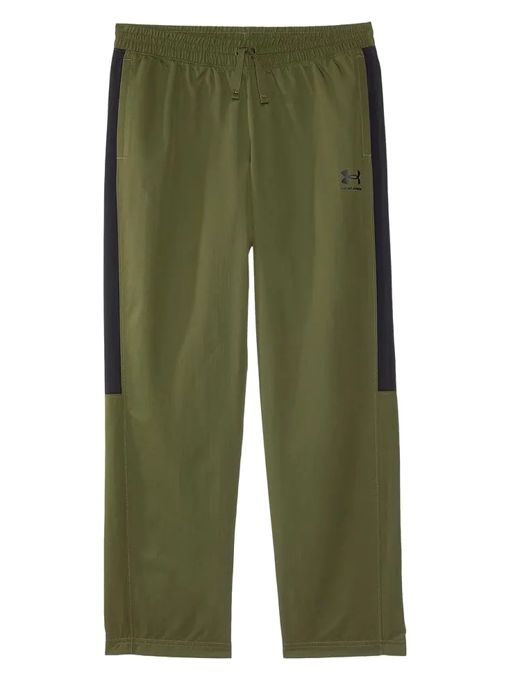 Брюки Under Armour Kids Rival Woven Pants — изображение 1 из 1, зеленый/черный/черный