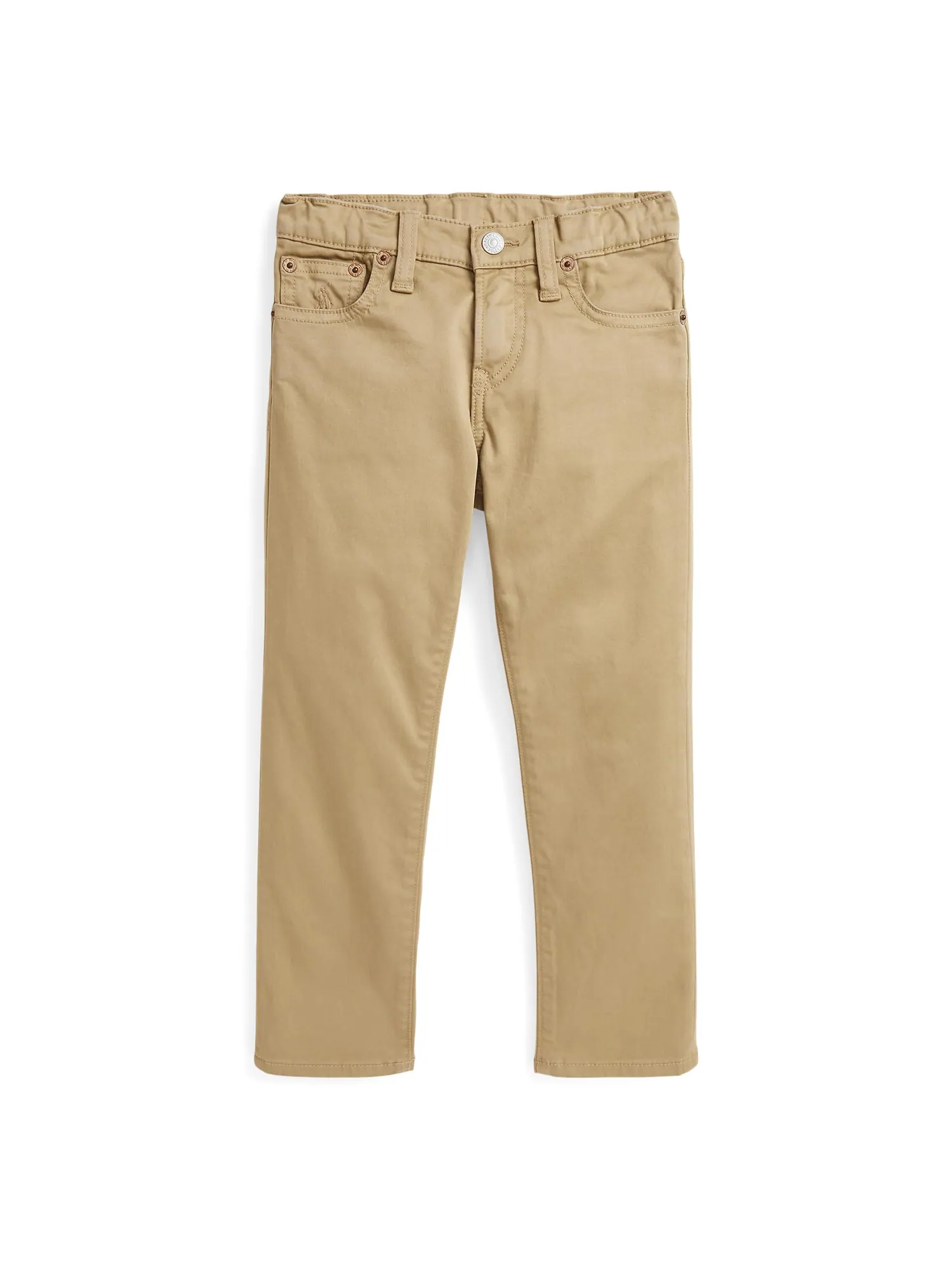 Брюки Polo Ralph Lauren Kids Sullivan Slim Stretch Sateen Pants — изображение 1 из 3, хаки