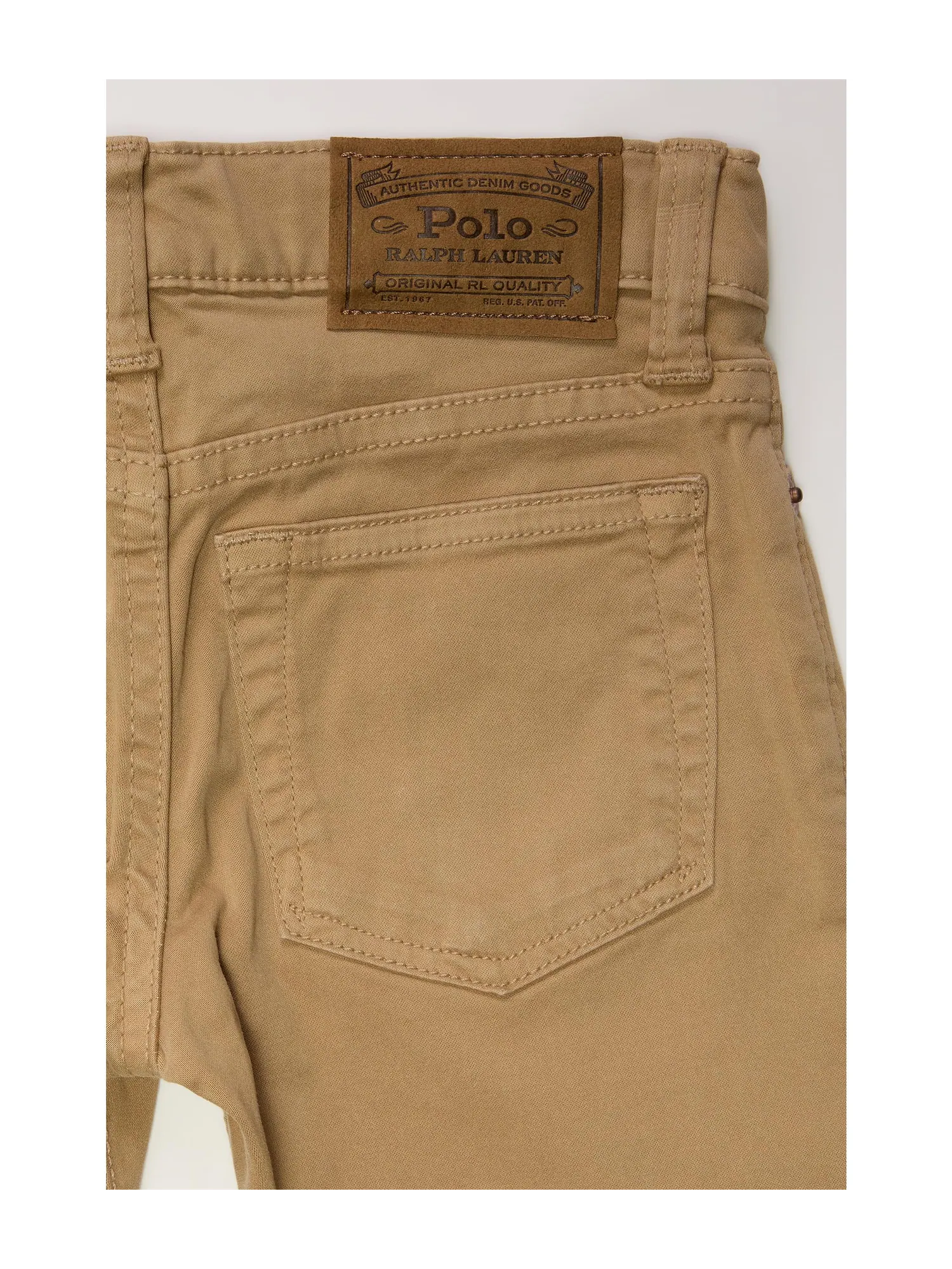 Брюки Polo Ralph Lauren Kids Sullivan Slim Stretch Sateen Pants — изображение 2 из 3, хаки