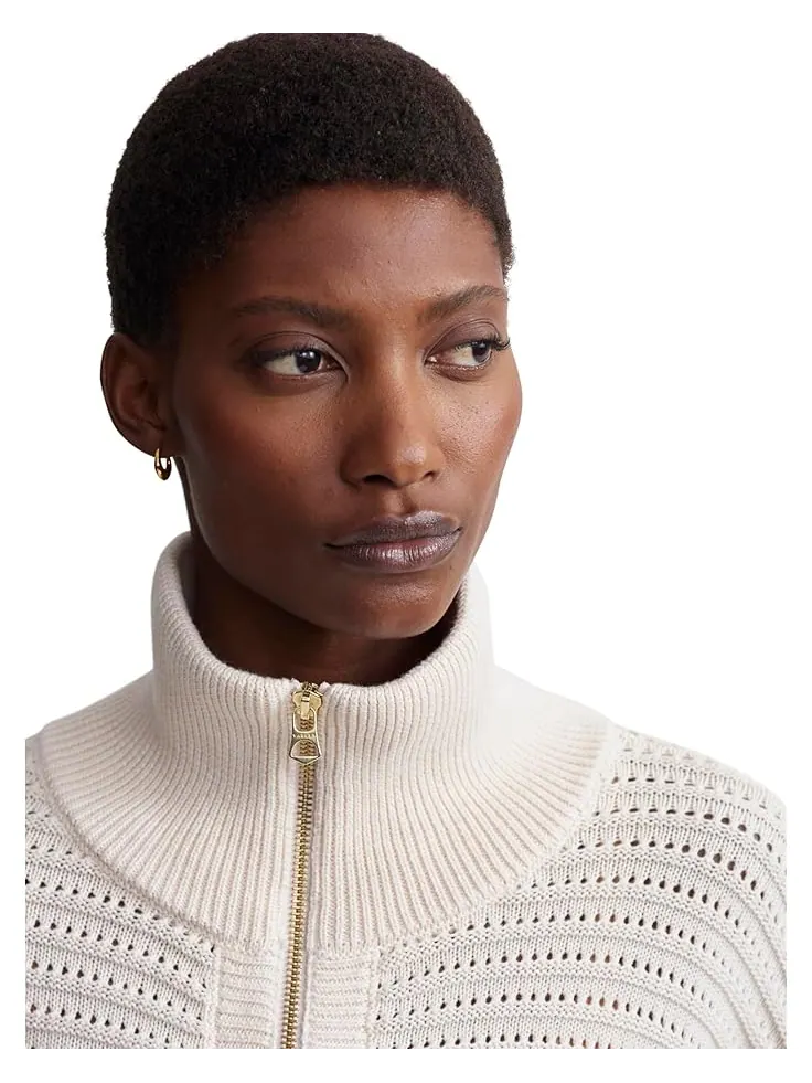 Свитер Varley Tara Pointelle 1/2 Zip — изображение 3 из 4, серый