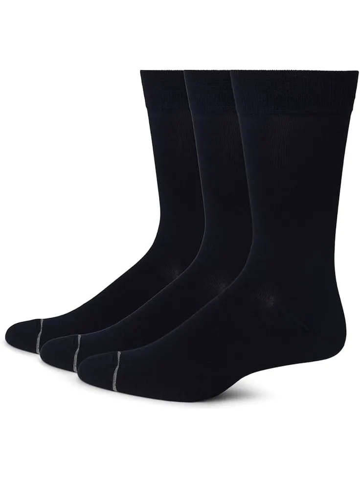 Носки Florsheim Bamboo Flat Crew Dress 3-Pack Socks — изображение 1 из 1, темно-синий