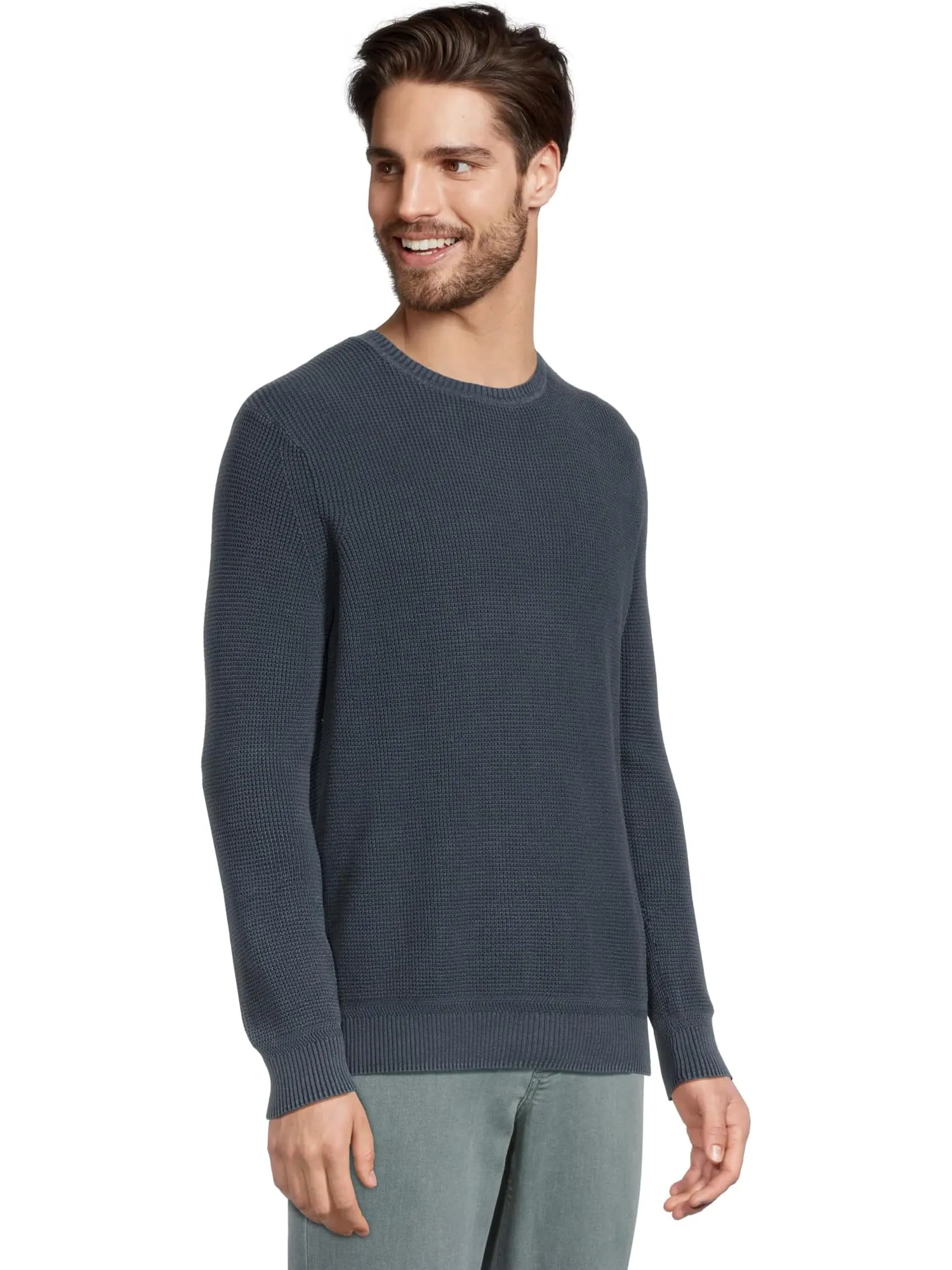 Свитер Faherty Sunwashed Crewneck Sweater — изображение 2 из 5, синий