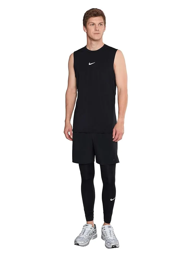 Мужская майка Nike Pro Dri-Fit Slim — изображение 2 из 5, черный/белый
