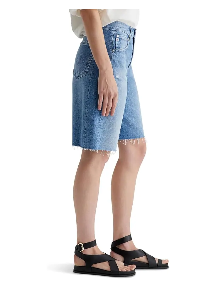Шорты AG Jeans Hattie High Rise Barrel Shorts, цвет 17 Years Divergent — изображение 2 из 6