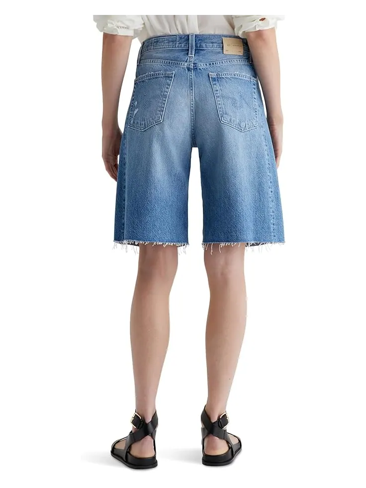 Шорты AG Jeans Hattie High Rise Barrel Shorts, цвет 17 Years Divergent — изображение 3 из 6