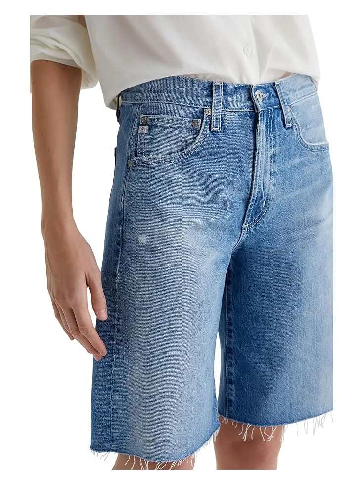 Шорты AG Jeans Hattie High Rise Barrel Shorts, цвет 17 Years Divergent — изображение 4 из 6