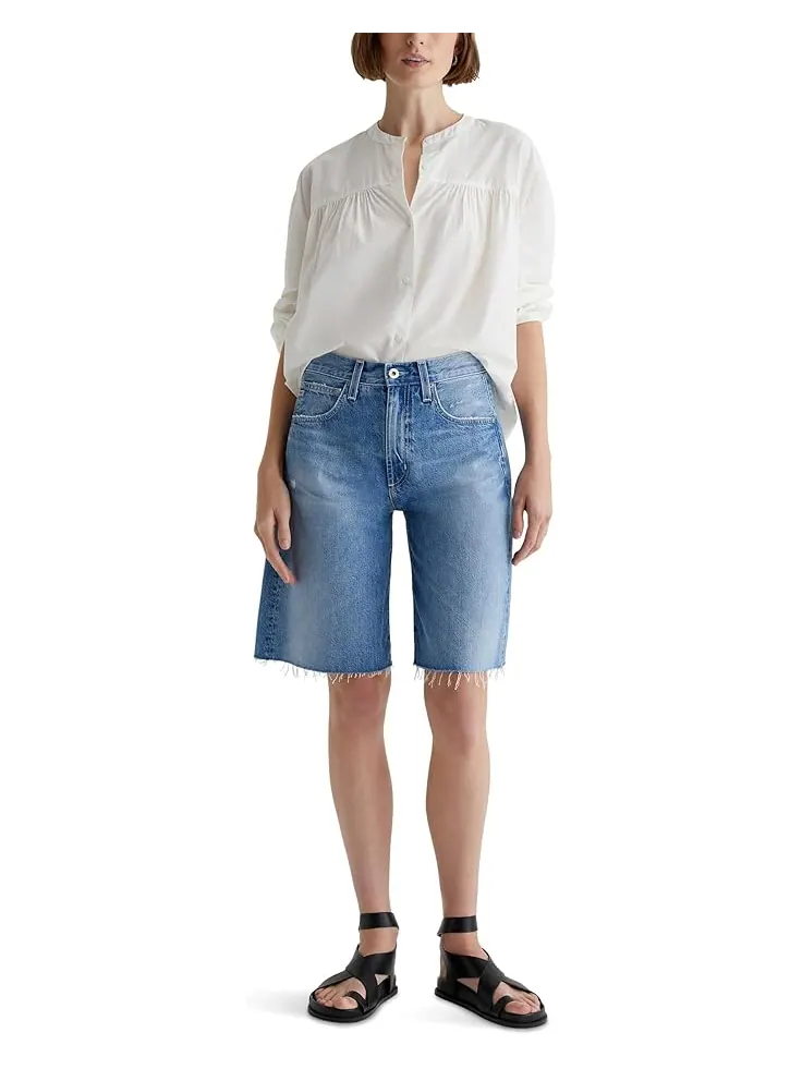 Шорты AG Jeans Hattie High Rise Barrel Shorts, цвет 17 Years Divergent — изображение 6 из 6