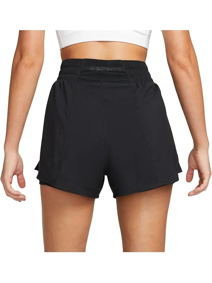 Женские шорты Nike Dri-Fit High-Waisted 3" 2-in-1 — изображение 2 из 4, черный/серебристый