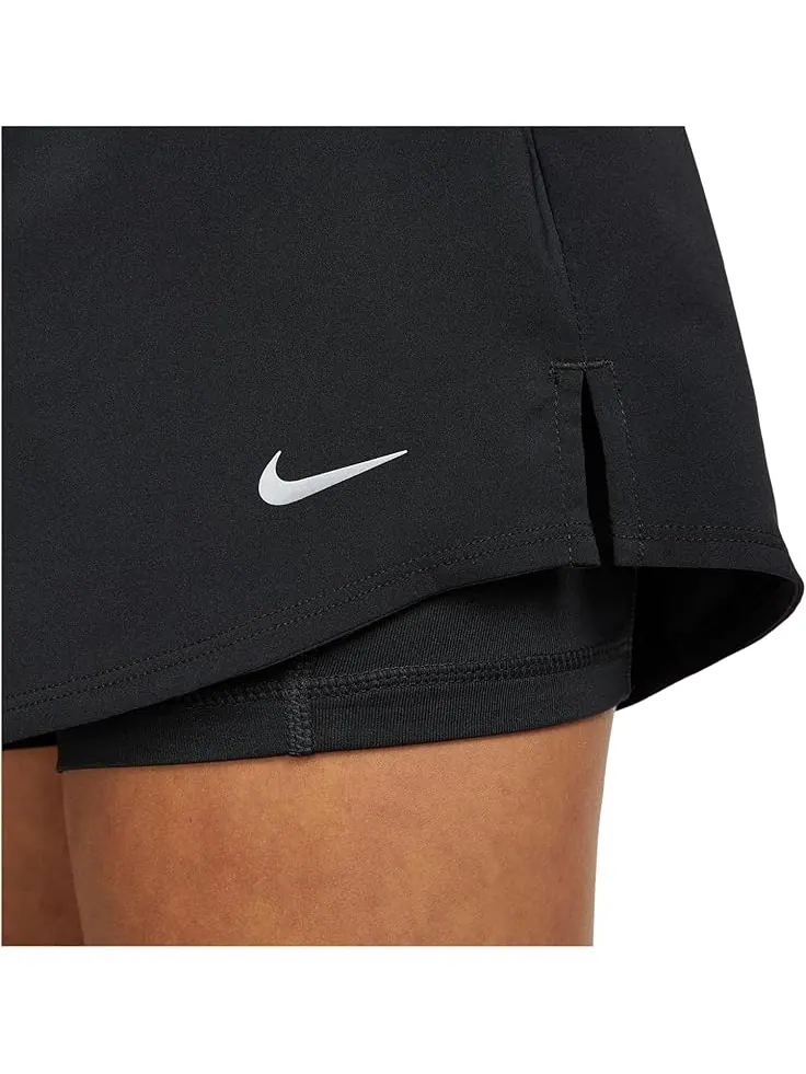 Женские шорты Nike Dri-Fit High-Waisted 3" 2-in-1 — изображение 3 из 4, черный/серебристый