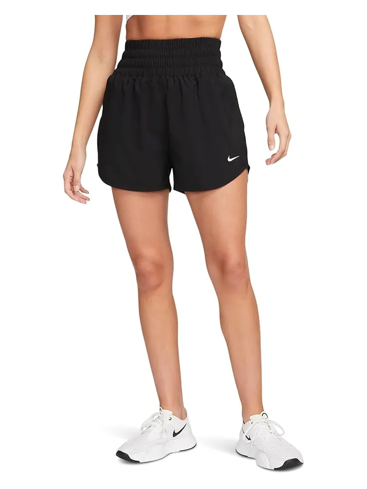 Шорты Nike One Dri-FIT Ultra High-Rise 3" Brief-lined Shorts — изображение 1 из 3, черный/серебристый