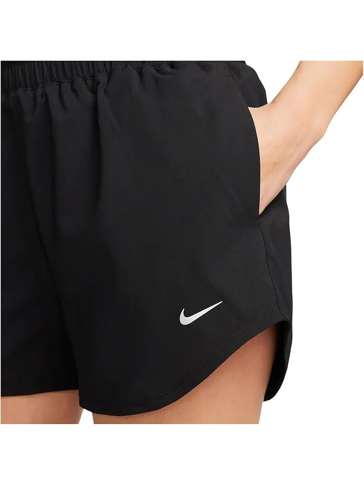 Шорты Nike One Dri-FIT Ultra High-Rise 3" Brief-lined Shorts — изображение 3 из 3, черный/серебристый