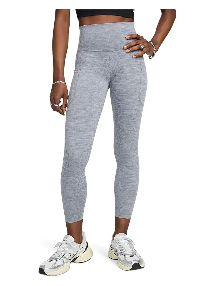 Брюки Nike Dri-FIT One High Rise 7/8 Packet Tights — изображение 1 из 3, серый//черный