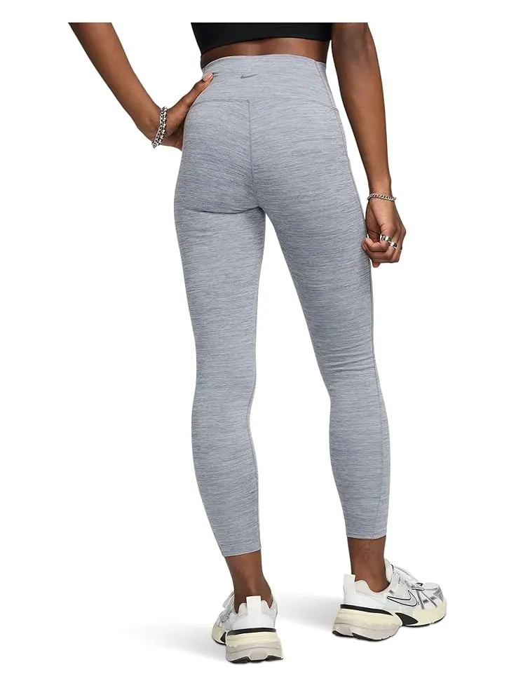 Брюки Nike Dri-FIT One High Rise 7/8 Packet Tights — изображение 2 из 3, серый//черный
