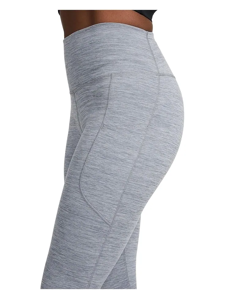 Брюки Nike Dri-FIT One High Rise 7/8 Packet Tights — изображение 3 из 3, серый//черный