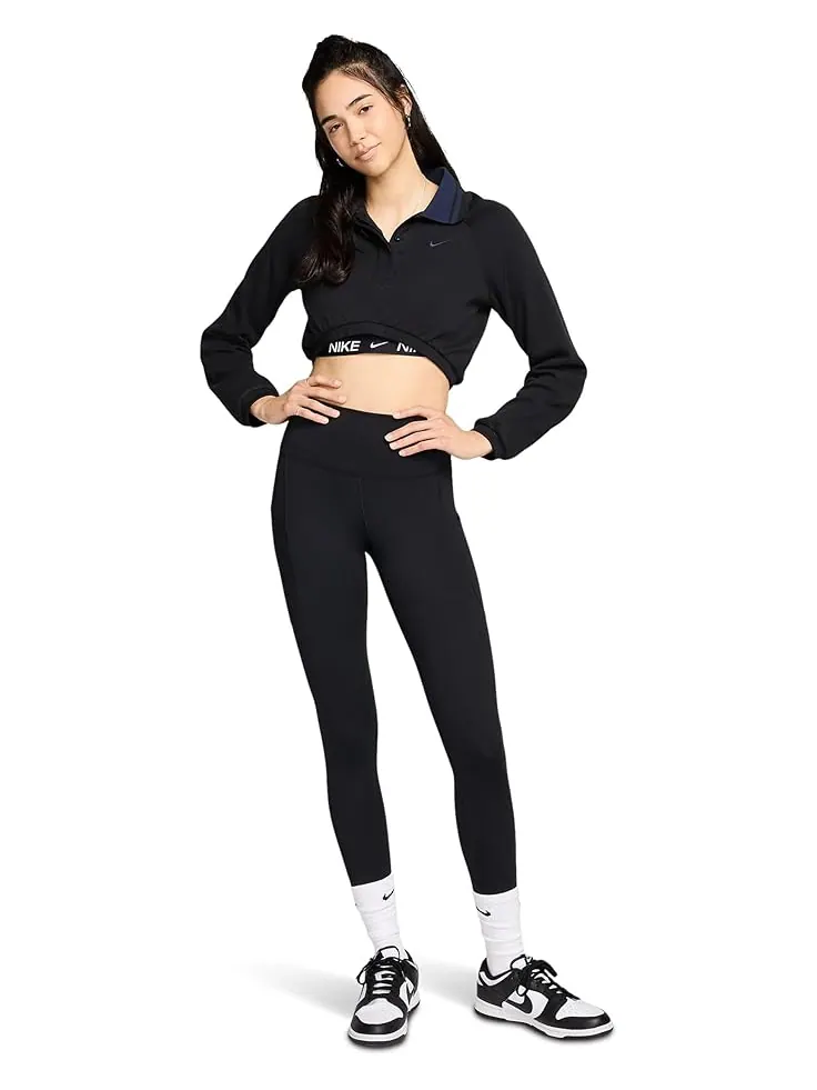 Брюки Nike High-Waisted 7/8 Leggings with Pockets — изображение 4 из 4, черный/черный