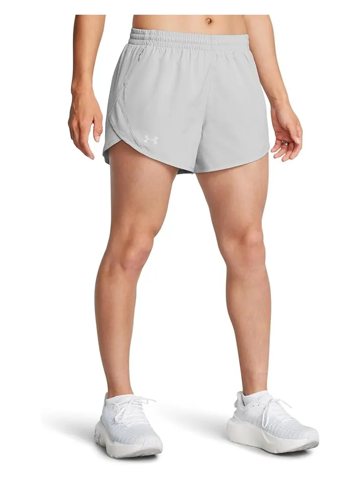 Шорты Under Armour Fly By Heathered Shorts — изображение 1 из 4, серый/серый