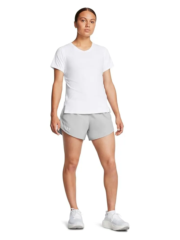 Шорты Under Armour Fly By Heathered Shorts — изображение 4 из 4, серый/серый