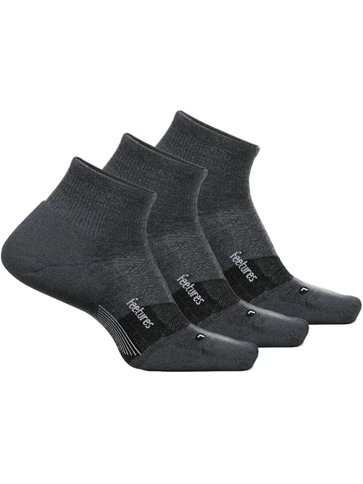 Носки Feetures Merino 10 Ultra Light Quarter 3-Pair Pack — изображение 1 из 1, серый