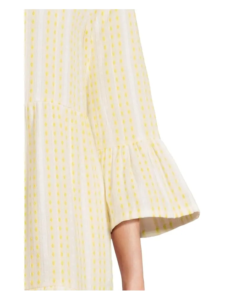 Пляжное платье Tommy Bahama Cotton Dobby Tiered Dress — изображение 4 из 4, желтый