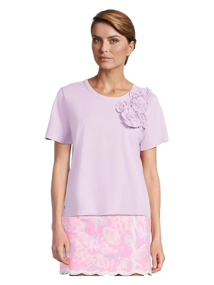 Топ Lilly Pulitzer Clairmont Rosette Knit Top — изображение 1 из 5, голубой