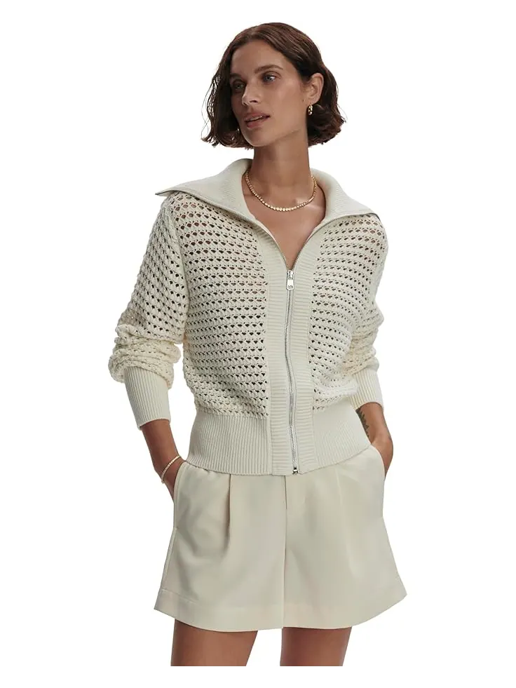Свитер Varley Eloise Full Zip Knit — изображение 1 из 4, цапля