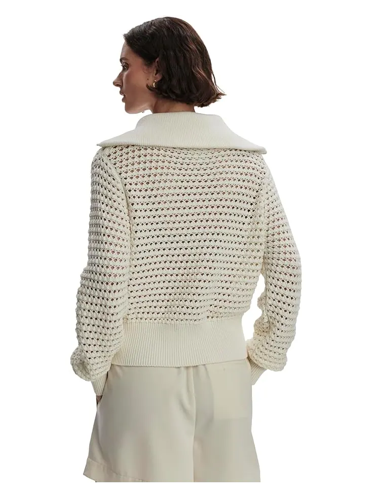 Свитер Varley Eloise Full Zip Knit — изображение 2 из 4, цапля