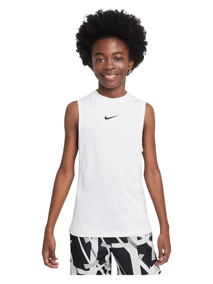 Топ Nike Kids Pro Sleeveless Top — изображение 1 из 5, белый/черный