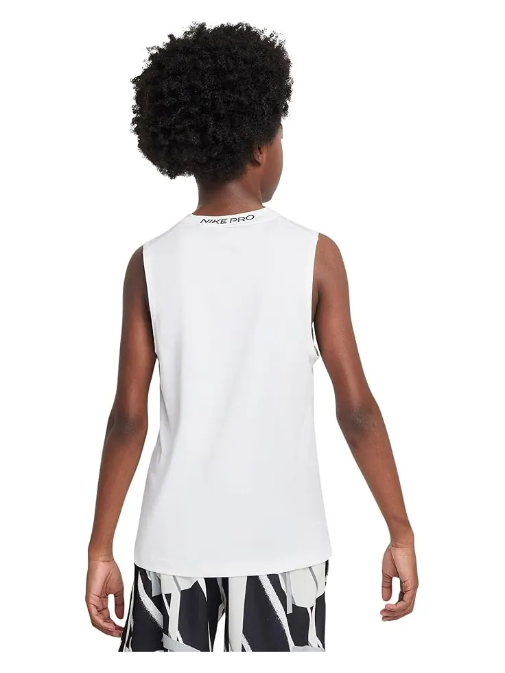 Топ Nike Kids Pro Sleeveless Top — изображение 2 из 5, белый/черный