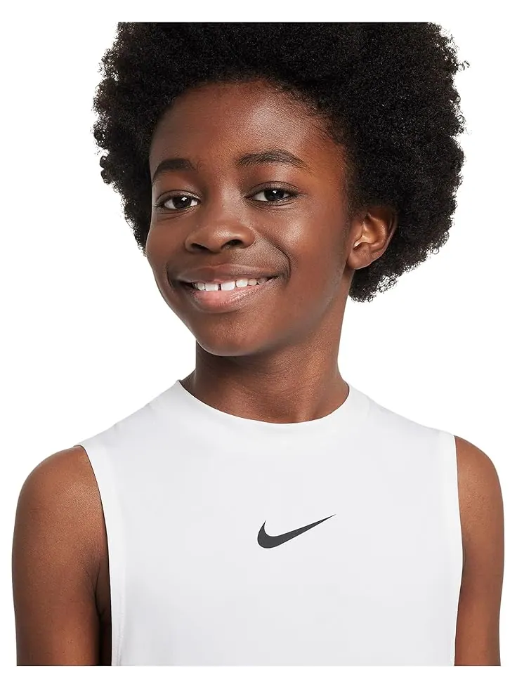 Топ Nike Kids Pro Sleeveless Top — изображение 3 из 5, белый/черный