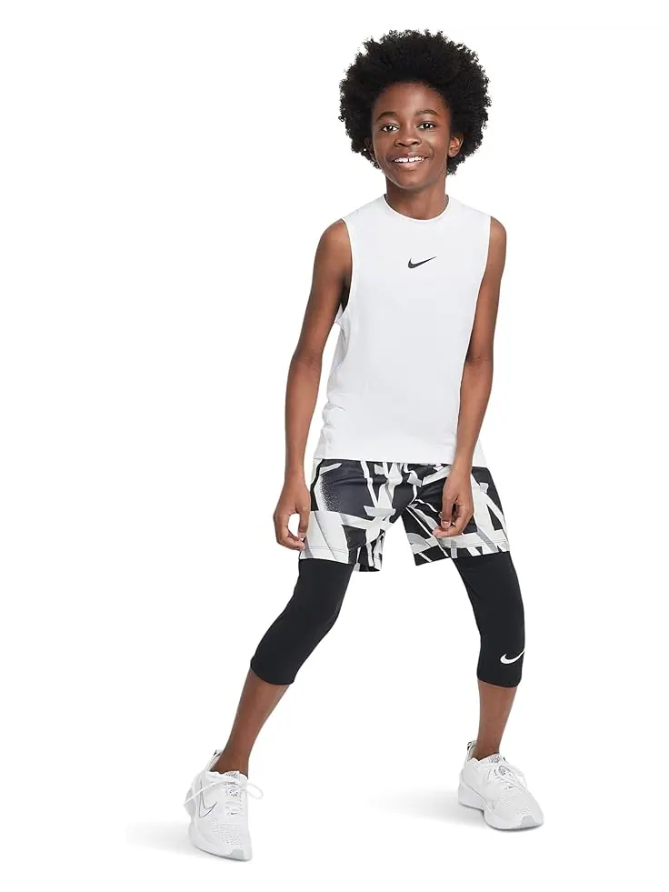 Топ Nike Kids Pro Sleeveless Top — изображение 5 из 5, белый/черный