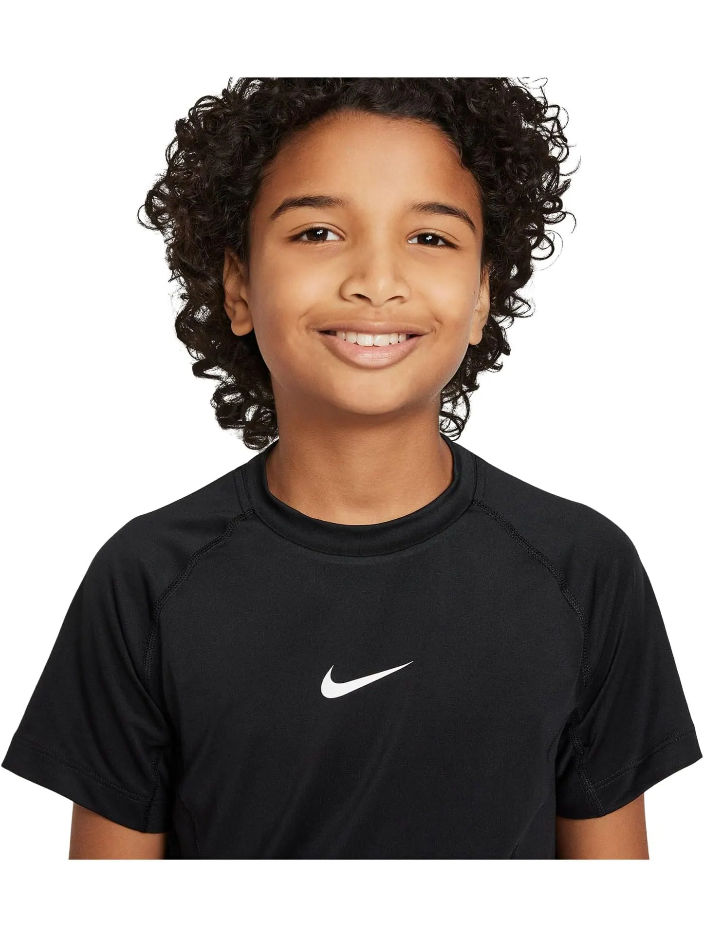 Топы с короткими рукавами Dri-FIT Nike Kids — изображение 4 из 5, черный/белый