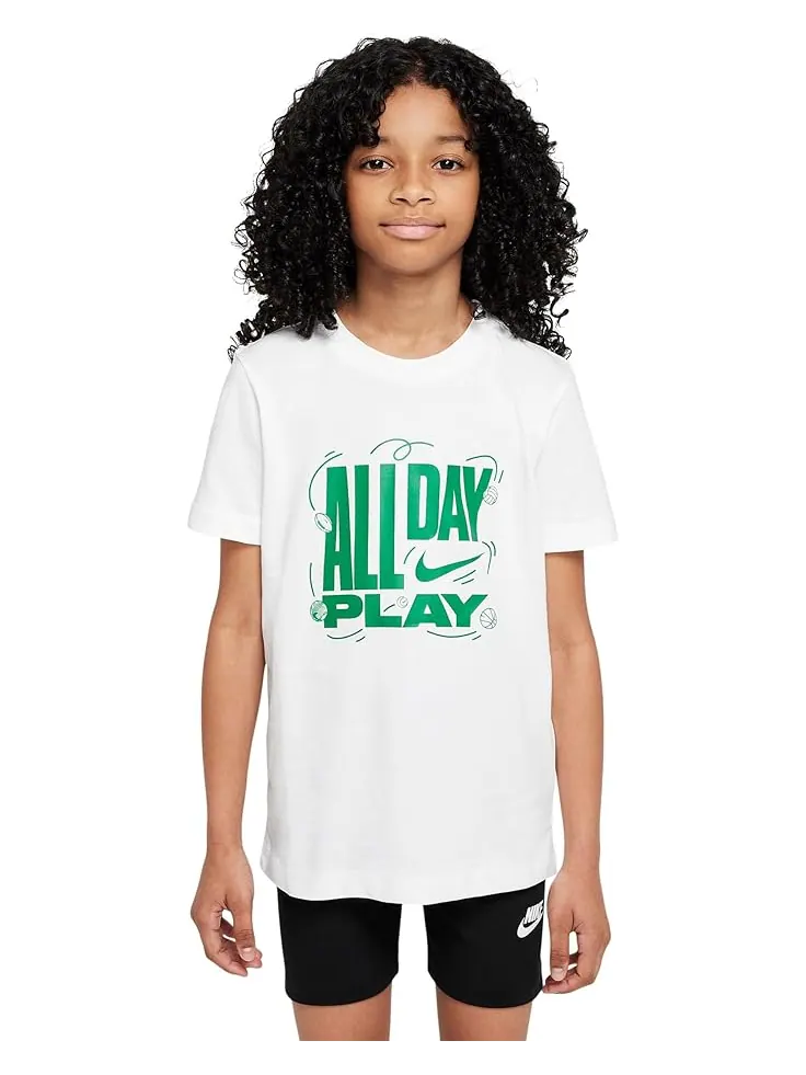 Футболка Nike Kids Sportswear All Day Play T-Shirt — изображение 1 из 4, белый