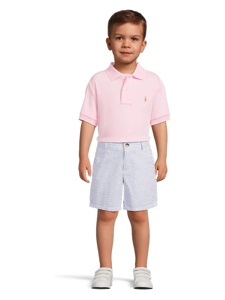 Поло Polo Ralph Lauren Kids Soft Cotton Polo Shirt — изображение 4 из 4, розовый