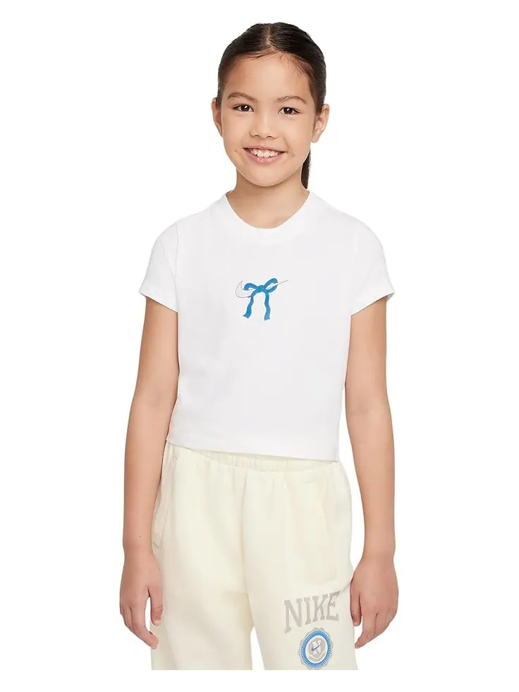 Футболка Nike Kids Swoosh Ribbon T-Shirt — изображение 1 из 4, белый