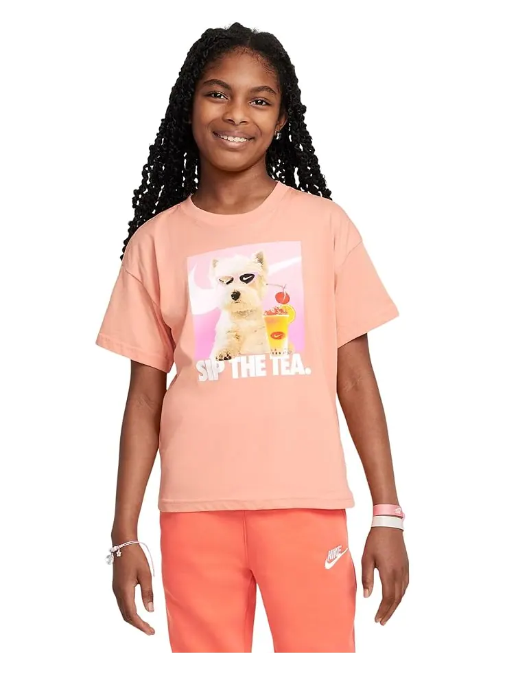 Футболка Nike Kids Sportswear Puppy T-Shirt — изображение 1 из 4, абрикосовый