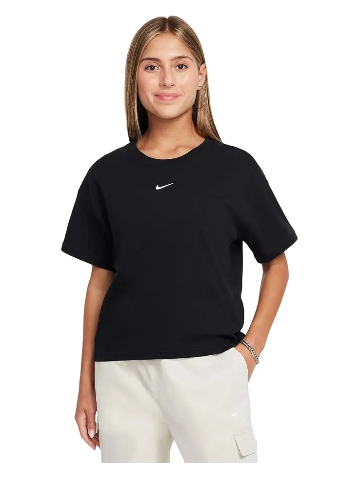Футболка Nike Kids Sportswear Essential Boxy T-Shirt — изображение 1 из 4, черный