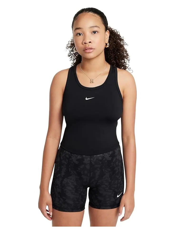 Топ Nike Kids One Fitted Dri-FIT Tank — изображение 1 из 4, черный/белый