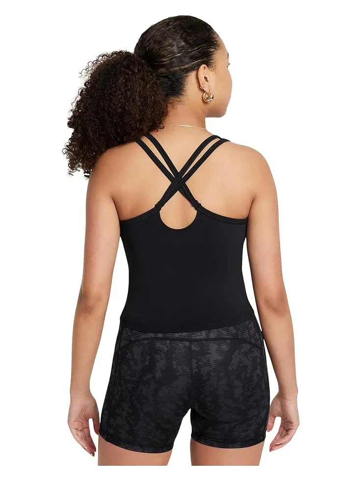 Топ Nike Kids One Fitted Dri-FIT Tank — изображение 2 из 4, черный/белый