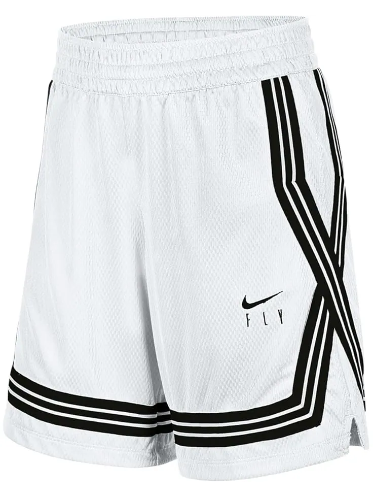 Шорты Nike Kids Fly Crossover Basketball Shorts — изображение 1 из 4, белый/черный