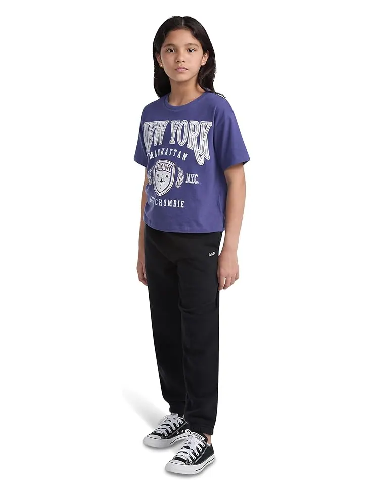 Брюки abercrombie kids Essential Fleece Jogger — изображение 3 из 3, антрацит