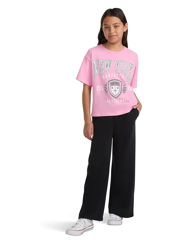 Брюки abercrombie kids Essential Wide Leg Fleece Pants — изображение 3 из 3, антрацит