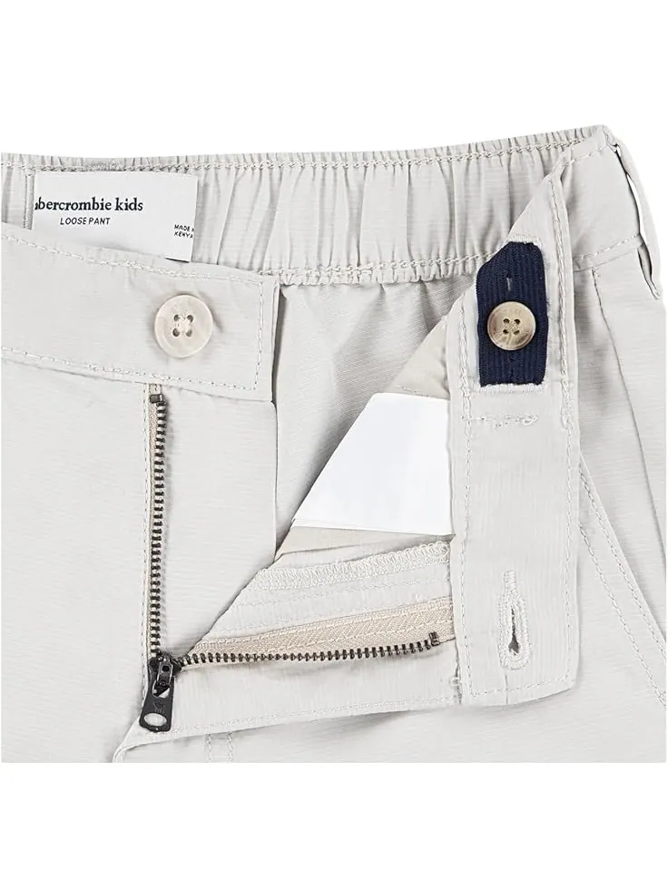Брюки abercrombie kids Loose Clean Cargo Pant — изображение 3 из 4, серый
