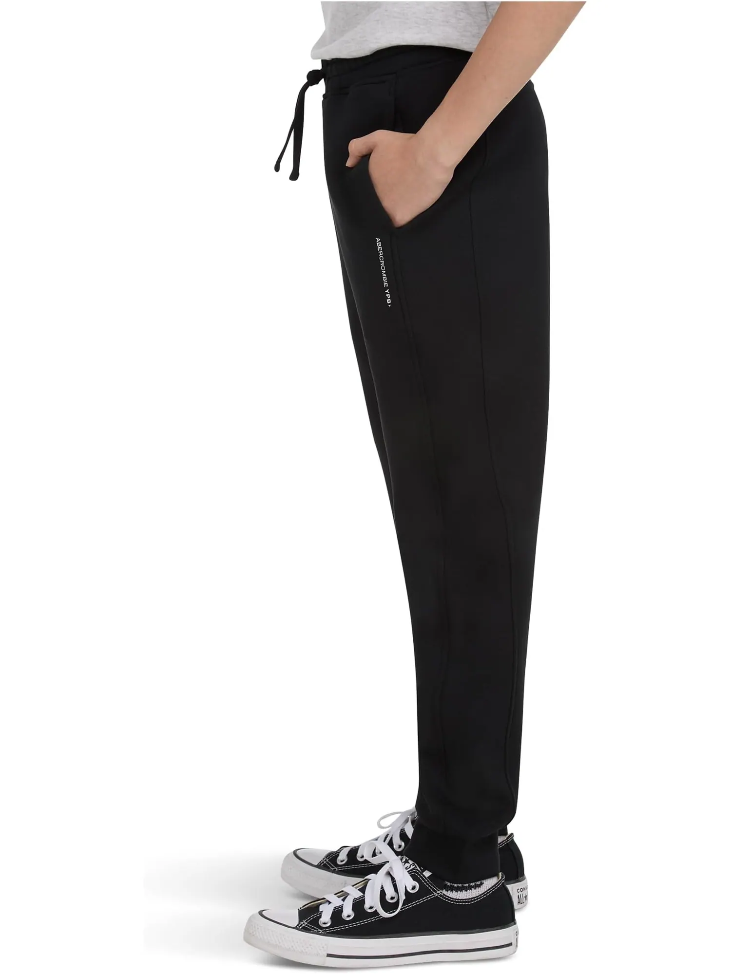 Брюки abercrombie kids Neoknit Slim Joggers — изображение 2 из 4, черный черный